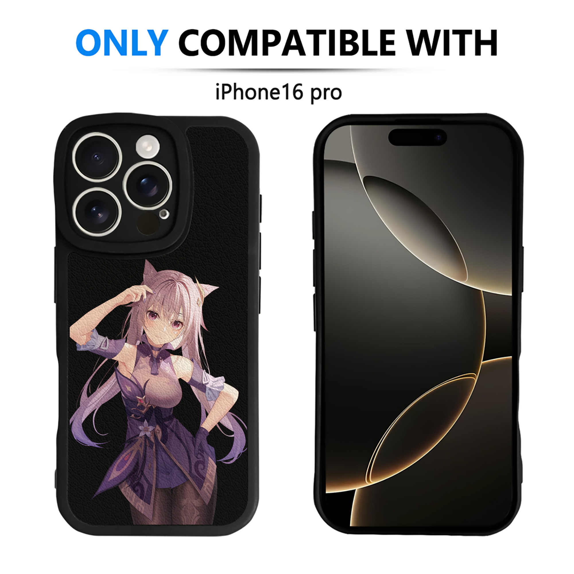 げんし神 刻晴 こくせい genshin Kokusei 【iPhone 16シリーズ対応】シリコンスマホケース（レザー調） 材質：シリコン